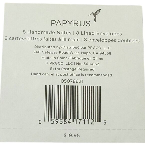 Papyrus Handmade 8 Rainbow Greeting Cards Set With Envelopes Blank Rain Drops - Picture 7 of 13